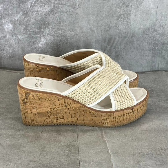 Donald Pliner Shoes - Donald Pliner Women's Natural Canvas Ilonar Crisscross Wedge Platform Sandals